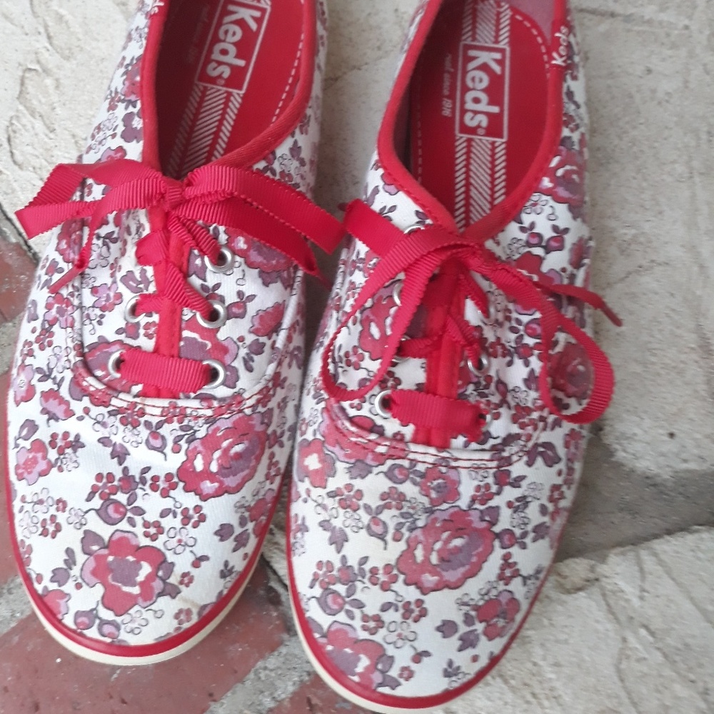 KEDS Multi-Color tie-up flats Sz 7.5